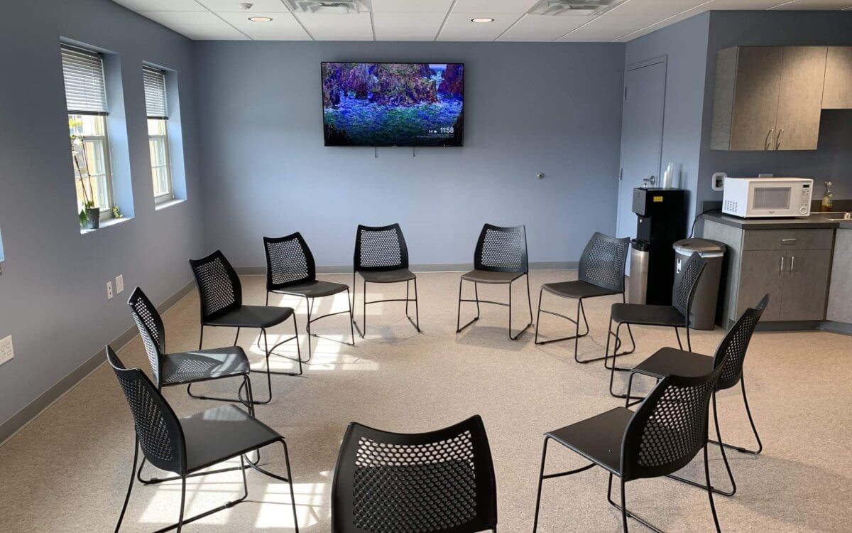 Group Therapy Sessions in Baltimore Group therapy room at CBT Baltimore